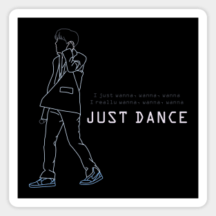 BTS JHOPE JUST DANCE LINE ART Magnet